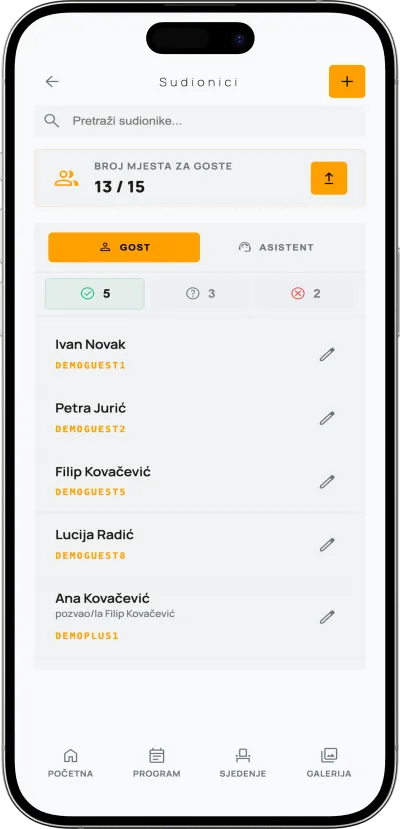 Mobilna stranica digitalne pozivnice